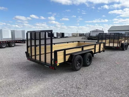 New 2025 Sure-Trac 7x14 7K 3-Board Tandem Axle Utility Trailer