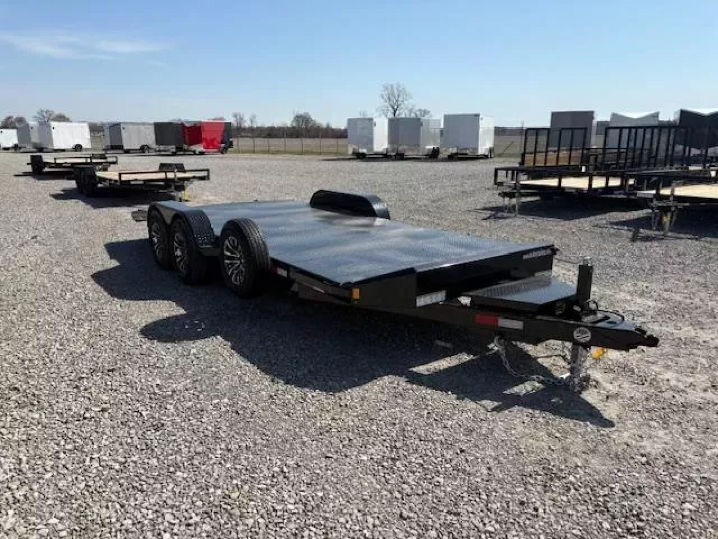 New 2025 Sure-Trac 7x20 10K Steel Deck Car Hauler Trailer