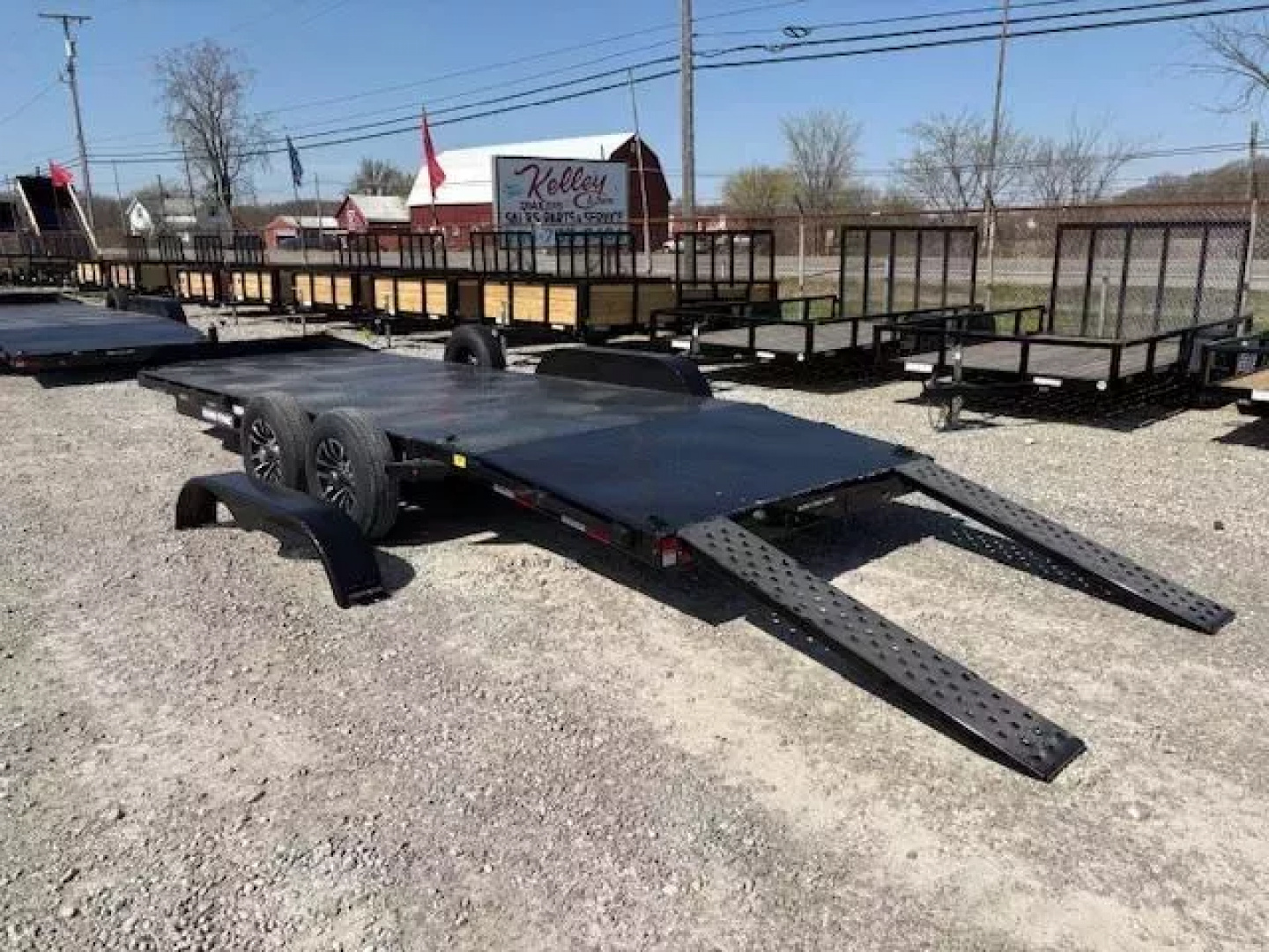 New 2025 Sure-Trac 7x20 10K Steel Deck Car Hauler Trailer