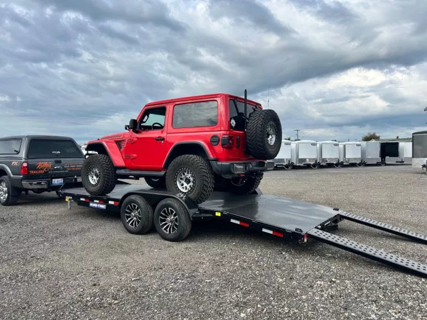 New 2025 Sure-Trac 7x20 10K Steel Deck Car Hauler Trailer