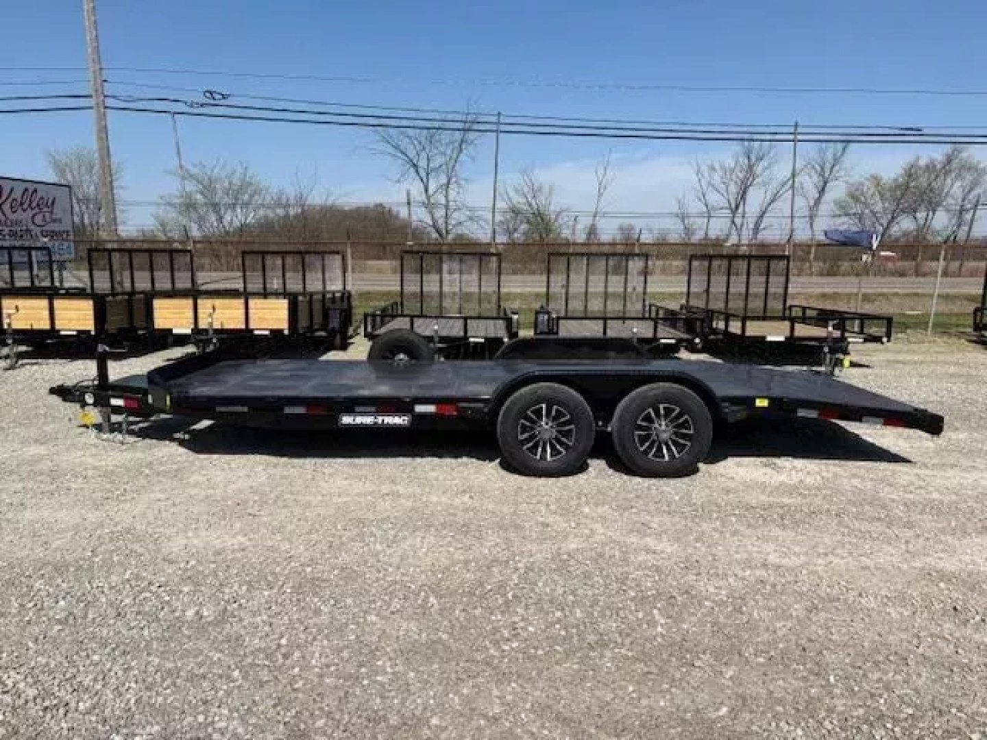 New 2025 Sure-Trac 7x20 10K Steel Deck Car Hauler Trailer