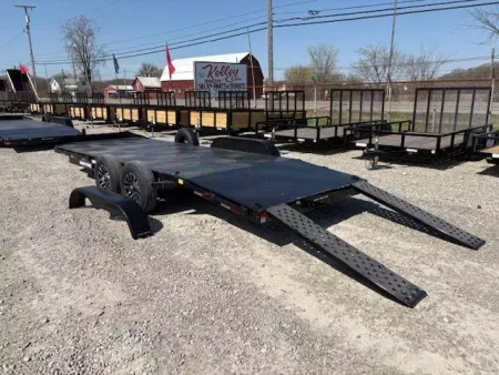 New 2025 Sure-Trac 7x20 10K Steel Deck Car Hauler Trailer