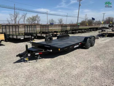New 2025 Sure-Trac 7x20 10K Steel Deck Car Hauler Trailer