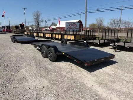 New 2025 Sure-Trac 7x20 10K Steel Deck Car Hauler Trailer