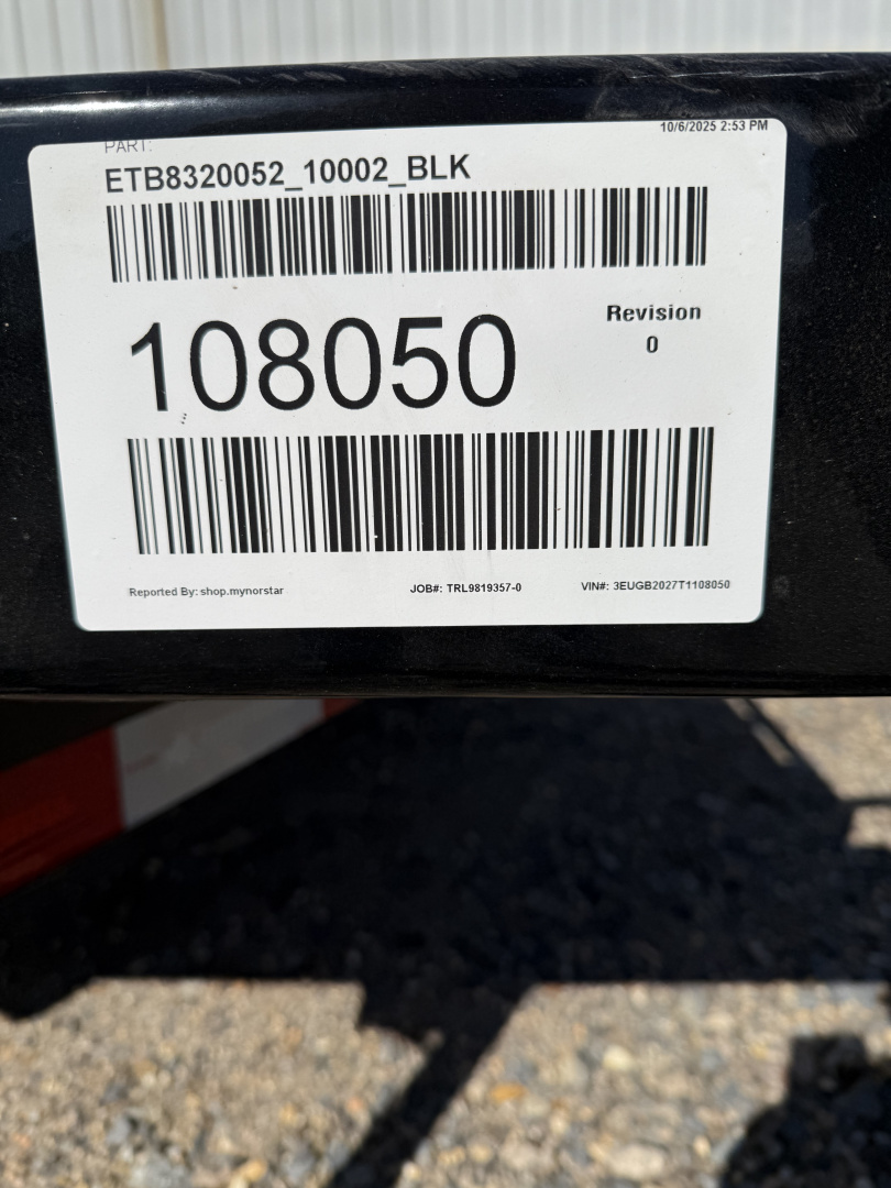 New 2026 Iron Bull ETB10 83" x 20' 10K GVWR Equipment Trailer