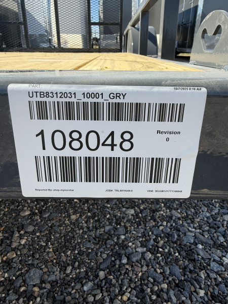 New 2026 Norstar UTB 83x12 Utility Trailer