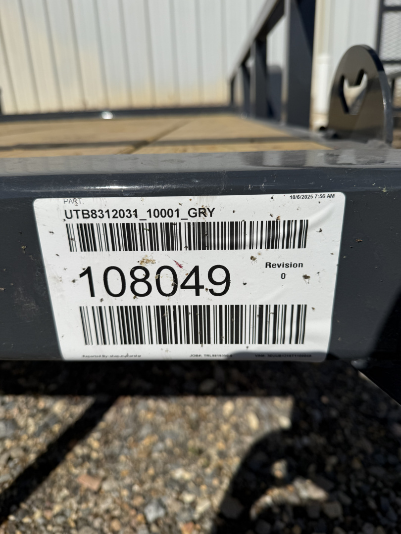 New 2026 Norstar UTB 83x12 Utility Trailer