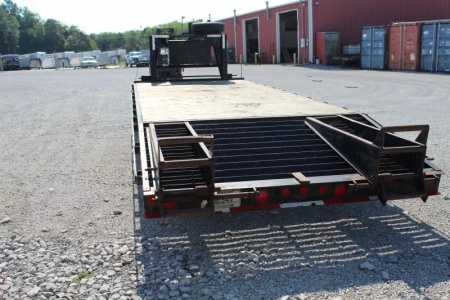 Used 2007 Wil-Ro GOOSENECK FLAT BED Equipment Trailer