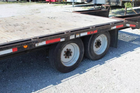 Used 2007 Wil-Ro GOOSENECK FLAT BED Equipment Trailer