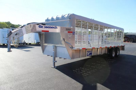 New 2025 Gooseneck CANVAS TOP Stock / Stock Combo Trailer