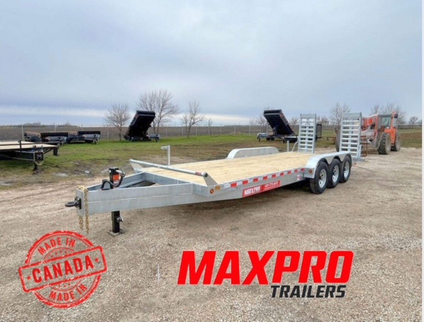 New 2026 Canada Trailers 24 ft Galvanized Triple Axle Equipment Trailer