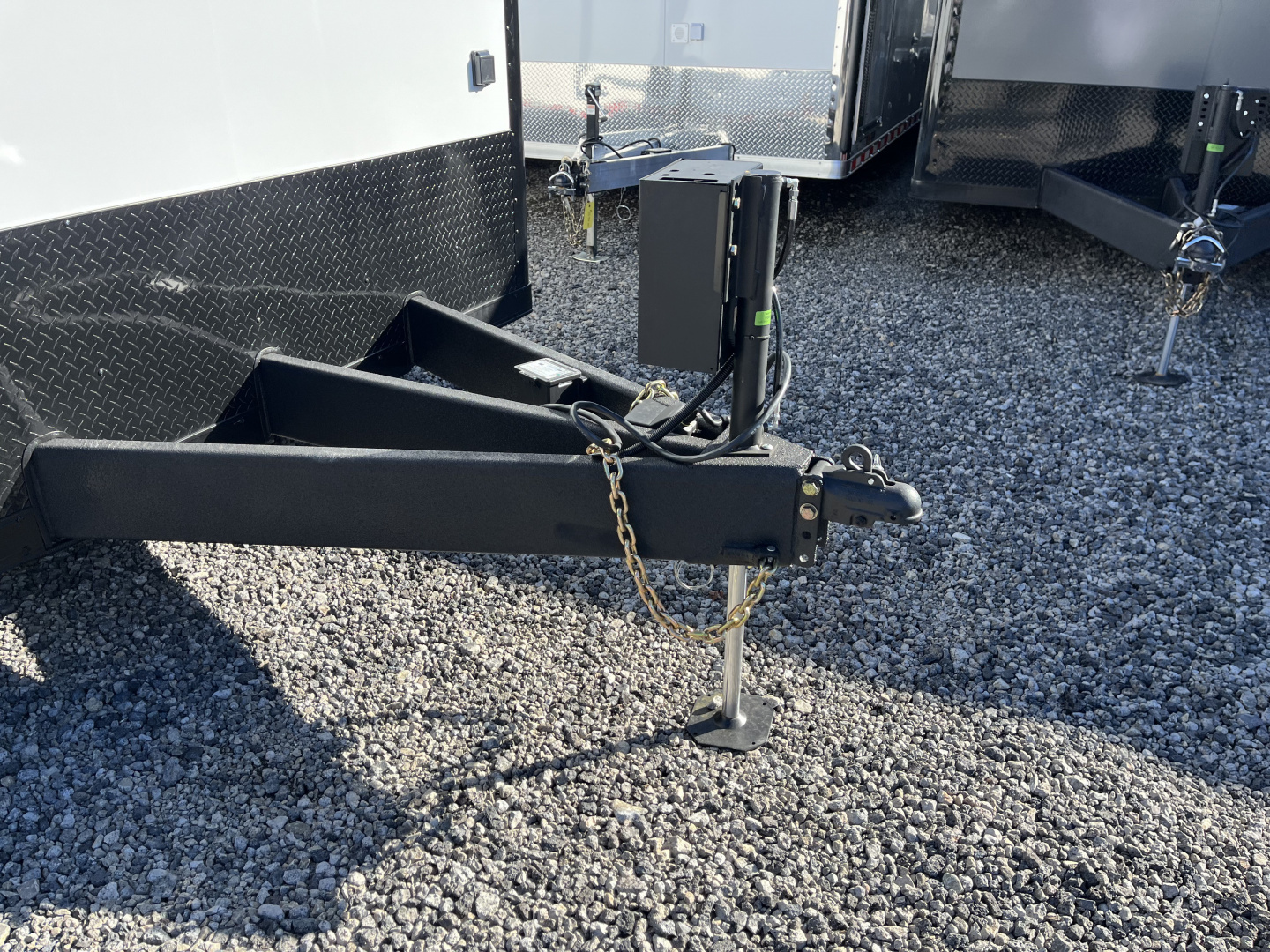 New 2026 Haulmark 34 Bathoom Race Trailer, Air Prep PKG, Awning, Polycor, Insulated, Window, 54" ALX Slide Out Step, A/C + Heat