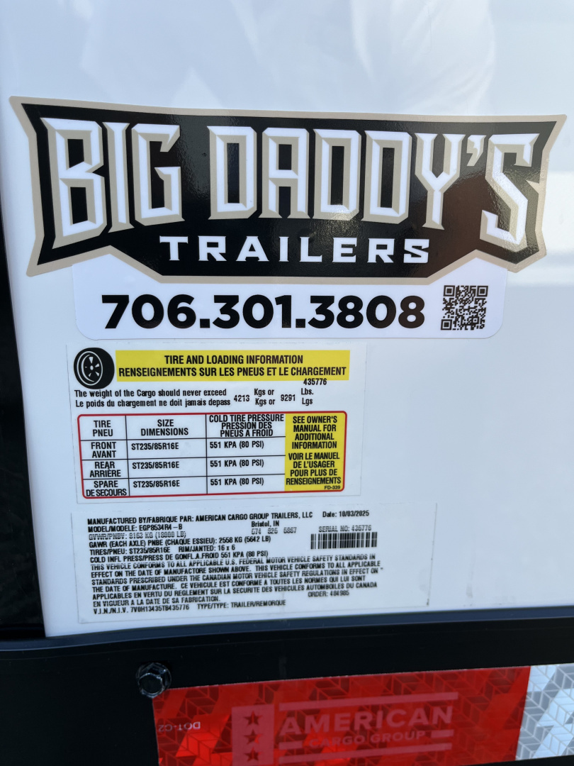 New 2026 Haulmark 34 Bathoom Race Trailer, Air Prep PKG, Awning, Polycor, Insulated, Window, 54" ALX Slide Out Step, A/C + Heat