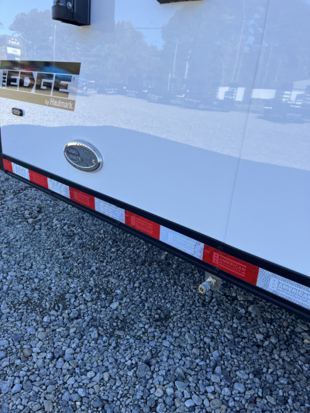 New 2026 Haulmark 34 Bathoom Race Trailer, Air Prep PKG, Awning, Polycor, Insulated, Window, 54" ALX Slide Out Step, A/C + Heat