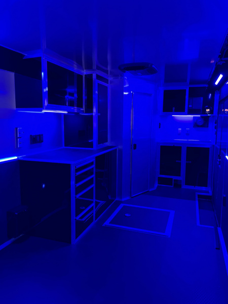 New 2026 Haulmark 34 Bathoom Race Trailer, Air Prep PKG, Awning, Polycor, Insulated, Window, 54" ALX Slide Out Step, A/C + Heat