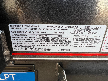 New 2026 Diamond C Trailers 16' LPT207 Telescopic Dump Trailer