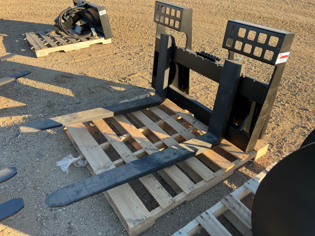New 2025 Jenkins Iron and Steel 4' HD Skid Steer Pallet Forks Attachment