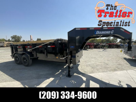 New 2025 Diamond C Trailers 7FT X 14FT 14.9K GVW Dump Trailer