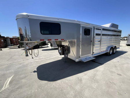 New 2026 Cimarron Trailers 24' STOCK COMBO GN Stock / Stock Combo Trailer