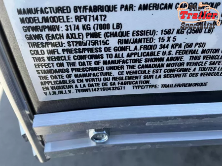 New 2025 Wells Cargo 7FT X 14FT 7K GVW TA Cargo / Enclosed Trailer