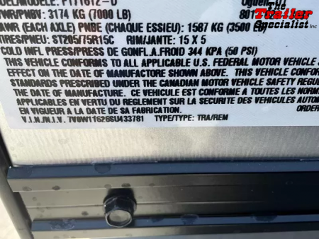 New 2025 Wells Cargo 7FT X 16FT 7K GVW TA Cargo / Enclosed Trailer