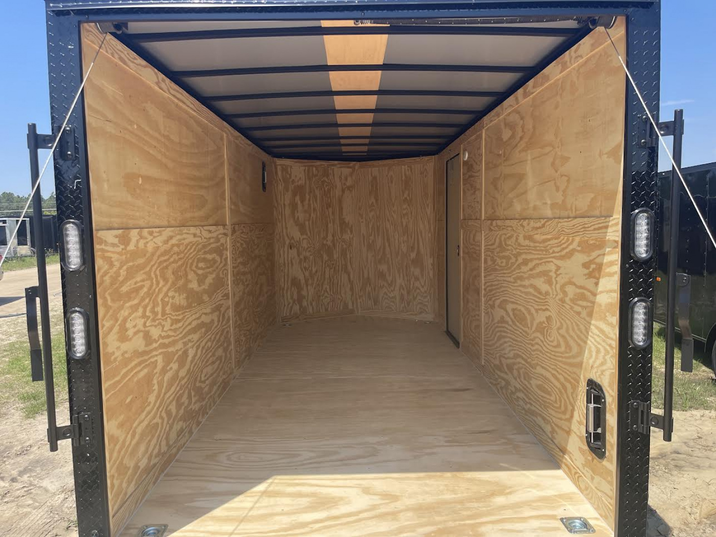New 7x16 Blue Enclosed Trailer Blackout Package