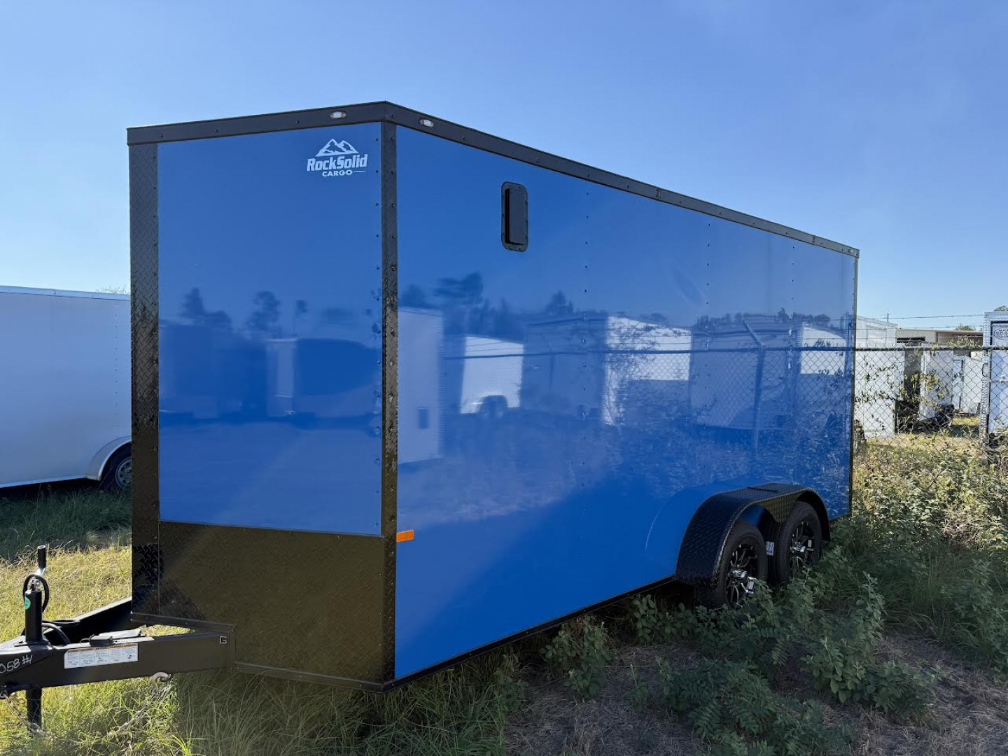 New 7x16 Blue Enclosed Trailer Blackout Package