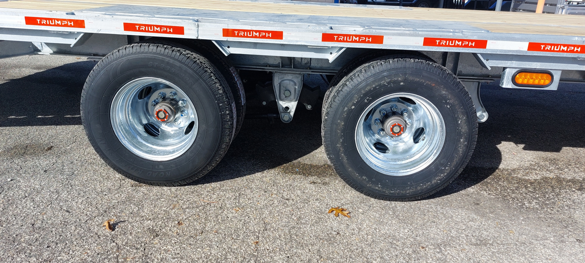 New 102X25+5 GALVANIZED EQUIPMENT HUTCH SUSPENSION HAULER 12K AXLES HYDRAULIC BRAKES 19245# PAYLOAD TRIUMPH