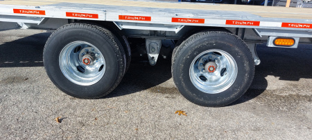 New 102X25+5 GALVANIZED EQUIPMENT HUTCH SUSPENSION HAULER 12K AXLES HYDRAULIC BRAKES 19245# PAYLOAD TRIUMPH