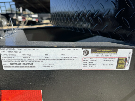 New 2025 Texas Pride Trailers DT71416KBP Dump Trailer