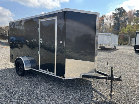 Used 2024 Spartan 6x12 Enclosed Trailer, 6'3  Interior, Rear Ramp Door, 16  On Center Construction Throughout