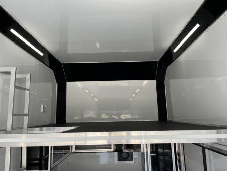 New 2026 Haulmark EDGE ALUMINUM 28 Stacker Race Trailer, Finished Race Interior, 21K GVWR, Awnings, Lift, Premium Escape Door