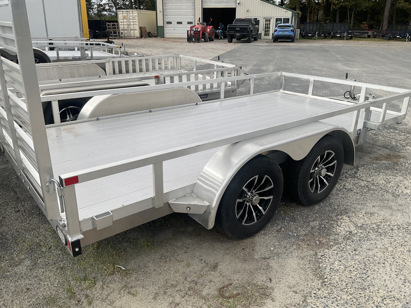 New 2025 Sure-Trac 23377 7x14 aluminum Utility Trailer