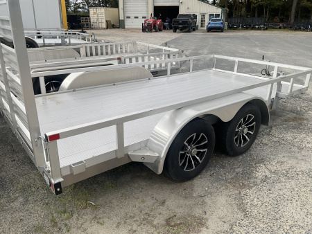 New 2025 Sure-Trac 23377 7x14 aluminum Utility Trailer