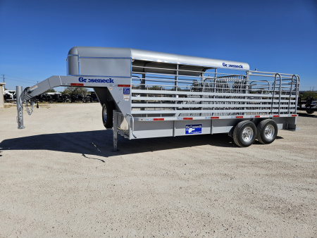 New 2025 Gooseneck Trailer MFG 17.5K 20' Gooseneck Stock Trailer