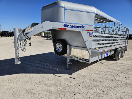 New 2025 Gooseneck Trailer MFG 17.5K 20' Gooseneck Stock Trailer