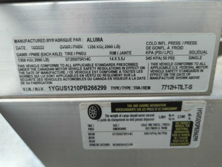 New 2023 Aluma 7712H-TILT-S Tilt Trailer