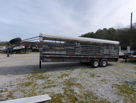 New 2025 W-W Trailer ROUSTABOUT GOOSENECK Stock / Stock Combo Trailer