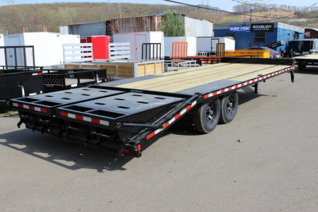 New 2025 Sure-Trac 8.5x20+5 15K HD Beavertail Deckover Equipment Trailer