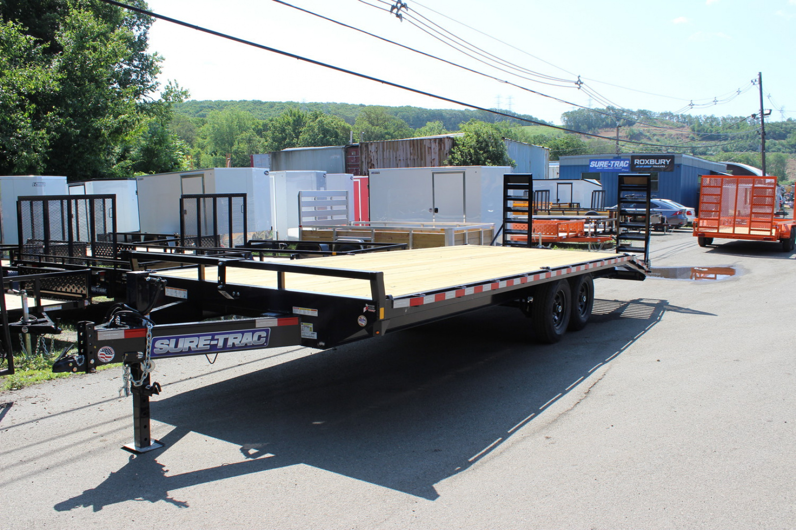 New 2025 Sure-Trac 8.5x20+4 15K SD Beavertail Deckover Equipment Trailer