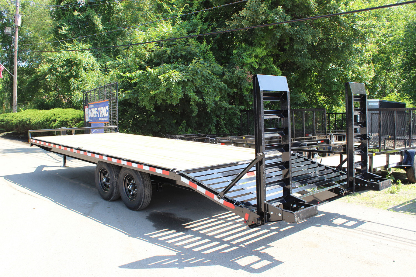 New 2025 Sure-Trac 8.5x20+4 15K SD Beavertail Deckover Equipment Trailer