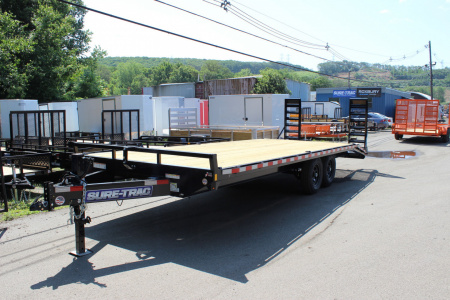 New 2025 Sure-Trac 8.5x20+4 15K SD Beavertail Deckover Equipment Trailer