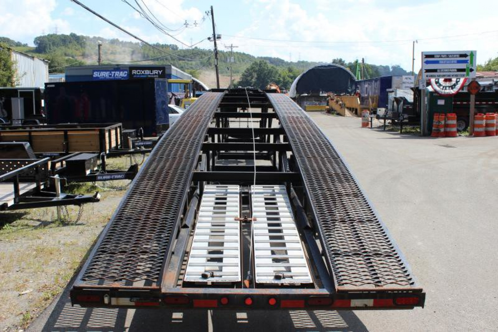 Used 2020 USED! 50 ft. Tandem Dual Wedge Three Car Trailer - Kaufman Trailer