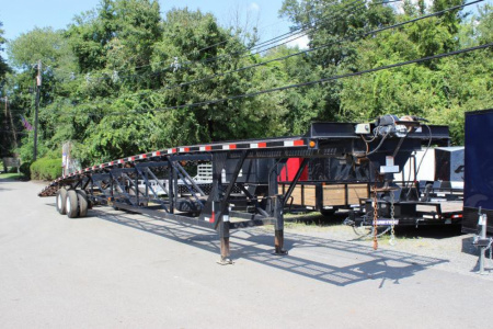 Used 2020 USED! 50 ft. Tandem Dual Wedge Three Car Trailer - Kaufman Trailer