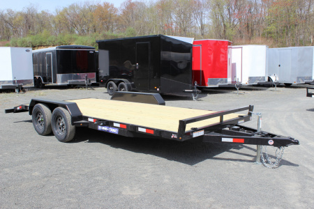 New 2026 7x18 7K Wood Deck Car Trailer - Sure-Trac