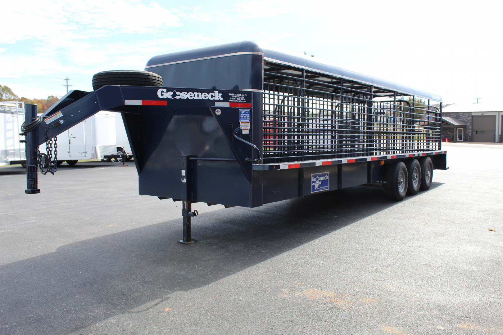Used 2020 Gooseneck Trailer MFG METAL TOP Stock / Stock Combo Trailer