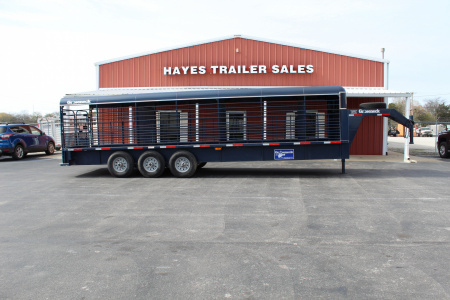 Used 2020 Gooseneck Trailer MFG METAL TOP Stock / Stock Combo Trailer