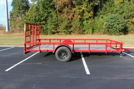 New 2025 Top Hat 14X83 DERBY SR PIPE REAR GATE Utility Trailer