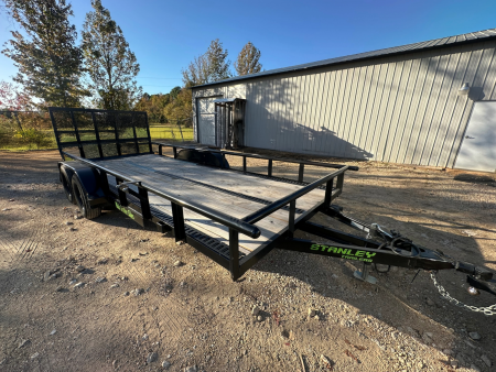 Used 2024 Stanley Trailers 18'x83  Utility Pipe Top Trailer Utility Trailer
