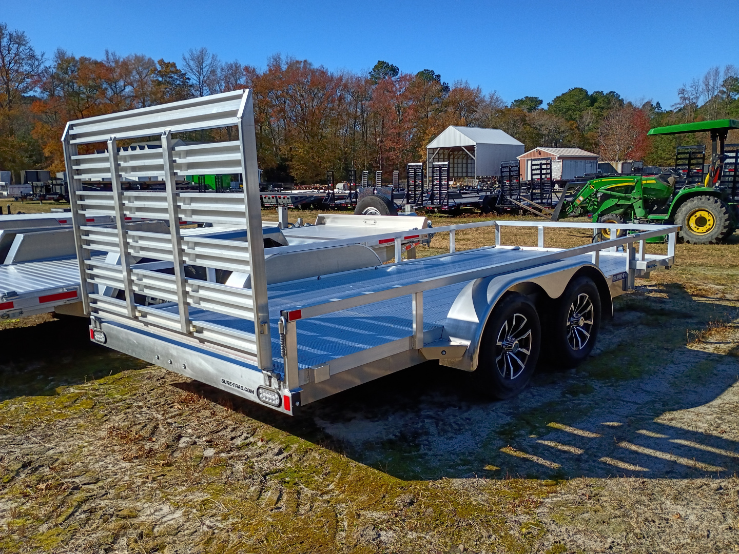 New 2025 Sure-Trac 23376 7x16 alum/alum Utility Trailer